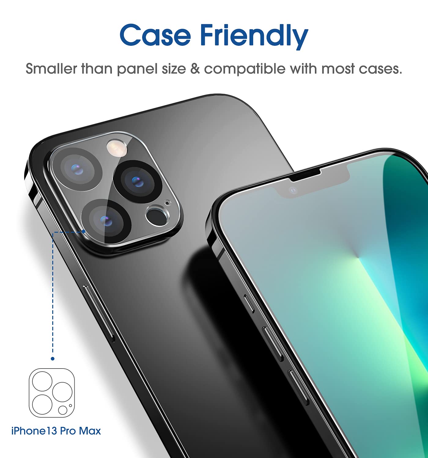 amFiIm Tempered Glass Screen Protector + Camera Lens Protector for iPhone 13 Pro Max 6.7", Easy OneTouch Installation, Auto-alignment, Bubble Free Case Friendly, Anti-Scratch