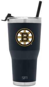 simple modern officially licensed nhl boston bruins 30oz cruiser tumbler insulated travel mug cup with flip lid and straw