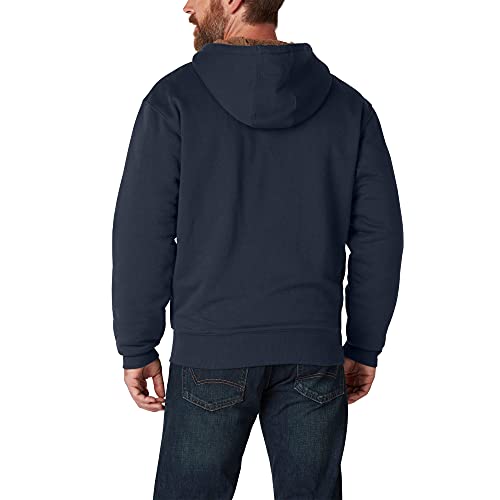 Dickies Men's Sherpa Lined Fleece Zip Hoodie, Dark Navy, L