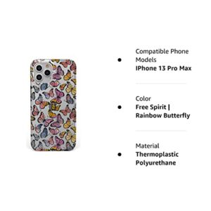 Casely iPhone 13 Pro Max Case | Free Spirit | Rainbow Butterfly Case Design Compatible Only with iPhone 13 Pro Max (Classic Collection)