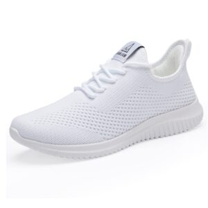 bxyjdj men's running shoes walking trainers sneaker athletic gym fitness sport shoes lightweight casual working jogging outdoor shoe white size12.5