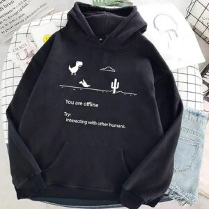 Women's Cute Graphic Hoodies Long Sleeve Casual Tee Shirt Drawstring Hooded Pullover Sweatshirt Fall Tops Blouse Black