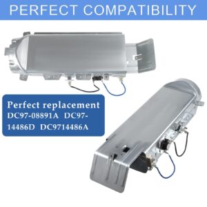 DC97-14486A Dryer Heating Element Assembly Replacement for Sam-sung Dryer (dv40j3000ew/a2 dv45h7000ew/a2 dv42h5000ew/a3 dv42h5200ep/a3 dv42h5200ew/a3) Replace DC97-14486D DC9714486A PS2432265