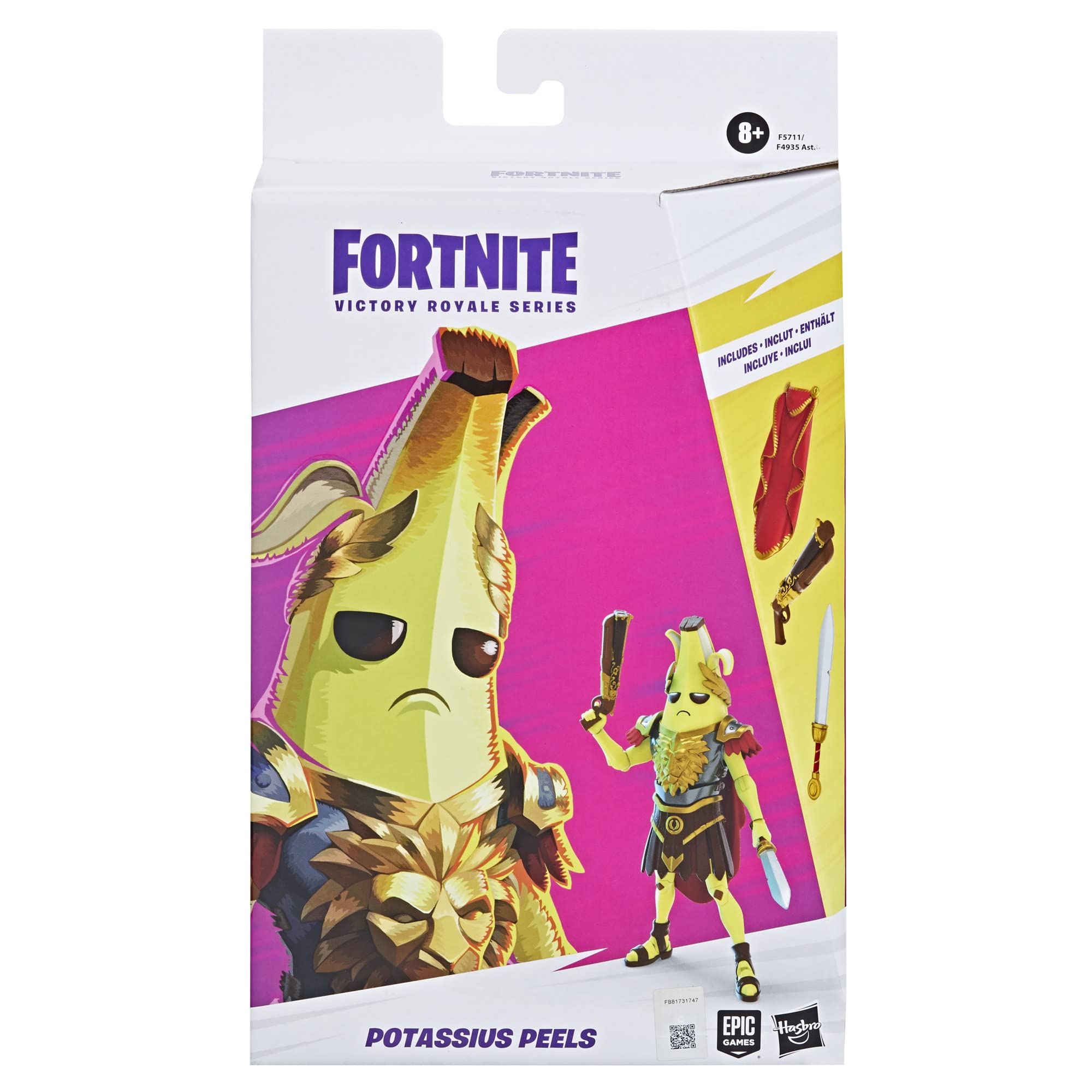 FORTNITE Victory Royale Series Potassius Peels Collectible Action Figure with Accessories, 6-Inch