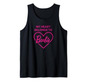 barbie - valentines my heart belongs to barbie tank top