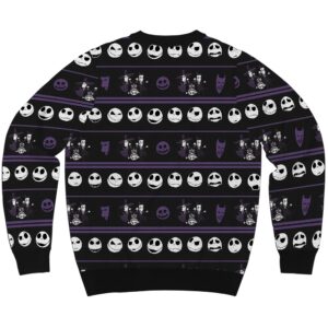 Disney The Nightmare Before Christmas Winter Holiday Sweater Licensed (Medium) Black