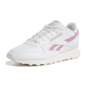 Reebok Women's Classic Leather Sneaker, Vegan Collection/Chalk/Infused Lilac, 8.5