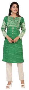 plus size indian kurtas for women long kurti tunic tops (green, 7xl)