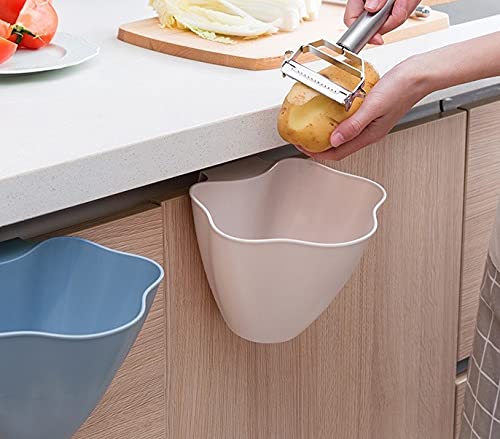 Muellery Hanging Kitchen Waste Bin Over-Cabinet Garbage Bowl Trash Can Collecting Food Scraps Pink TPKS79788Pink