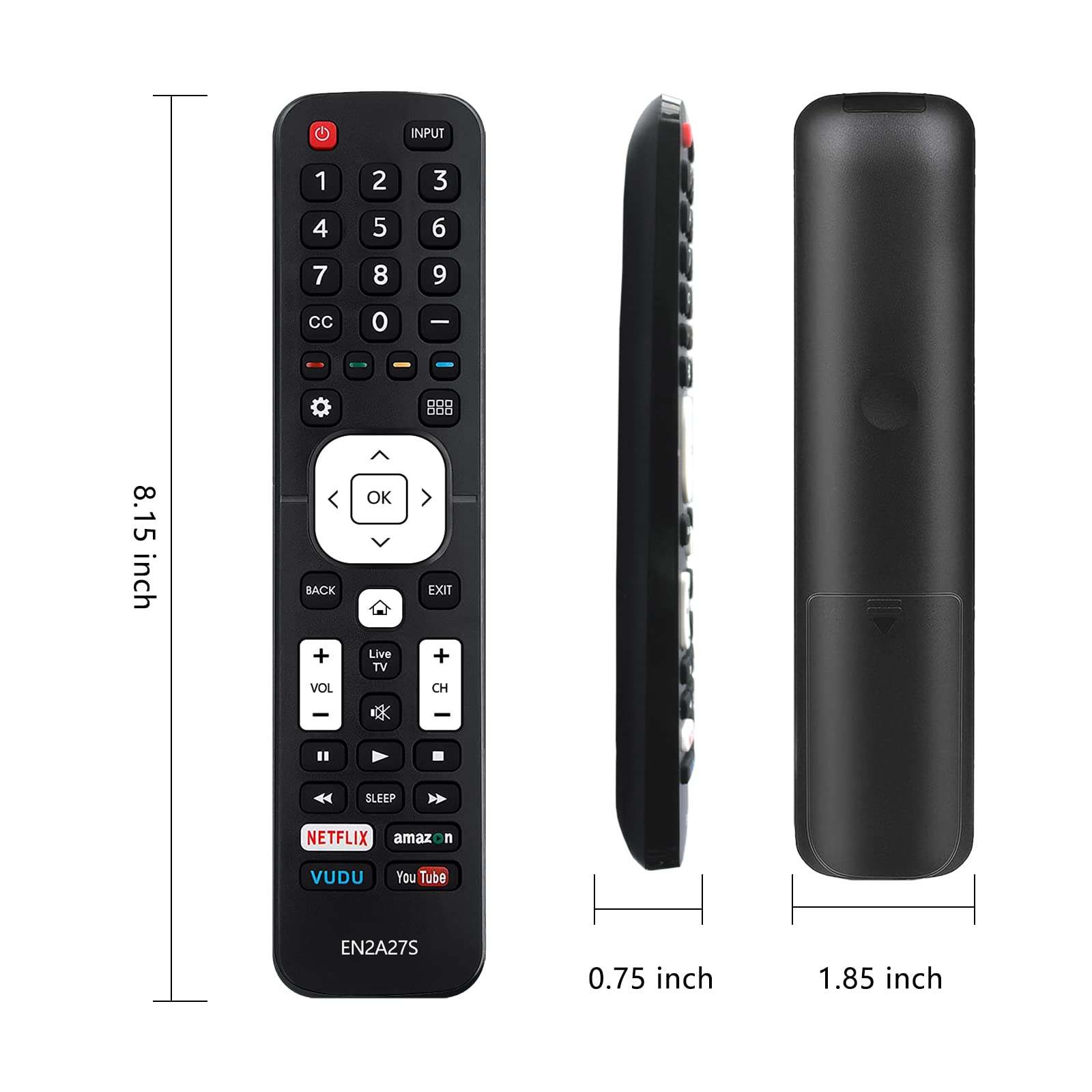 for Hisense Android TV Remote Control Compatible with All Hisense 4K LED HD UHD Android Smart TVs