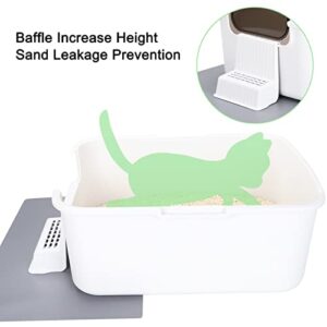 Sfozstra Cat Litter Box with Lid, Fully Enclosed Splash-Proof Litter Box,Top Entry Cat Litter Box, Easy to Assemble and Installation for Small Cats Under 8 IB (White, Small)