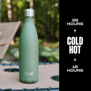 S'well Stainless Steel Water Bottle, 17oz, Green Jasper, Triple Layered Vacuum Insulated Containers Keeps Drinks Cold for 36 Hours and Hot for 18, BPA Free, Perfect for On the Go