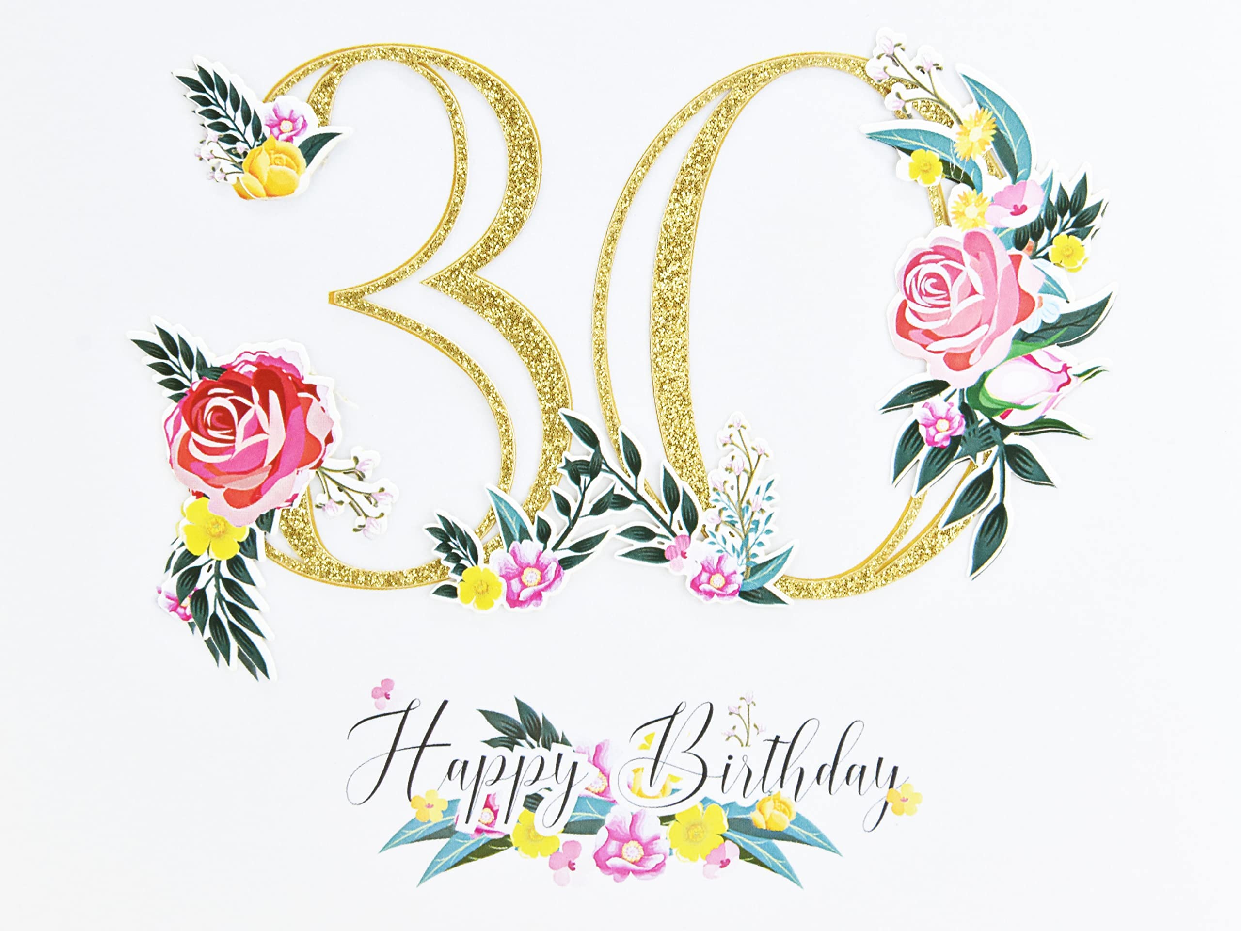 Happy 30th Birthday Pop Up 3D Greeting Card