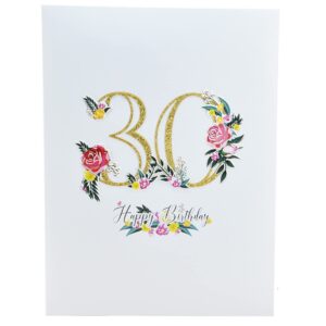 Happy 30th Birthday Pop Up 3D Greeting Card