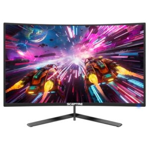 Sceptre 24-inch Curved Gaming Monitor 1080p up to 165Hz DisplayPort HDMI 99% sRGB, AMD FreeSync Build-in Speakers Machine Black (C248B-FWT168)