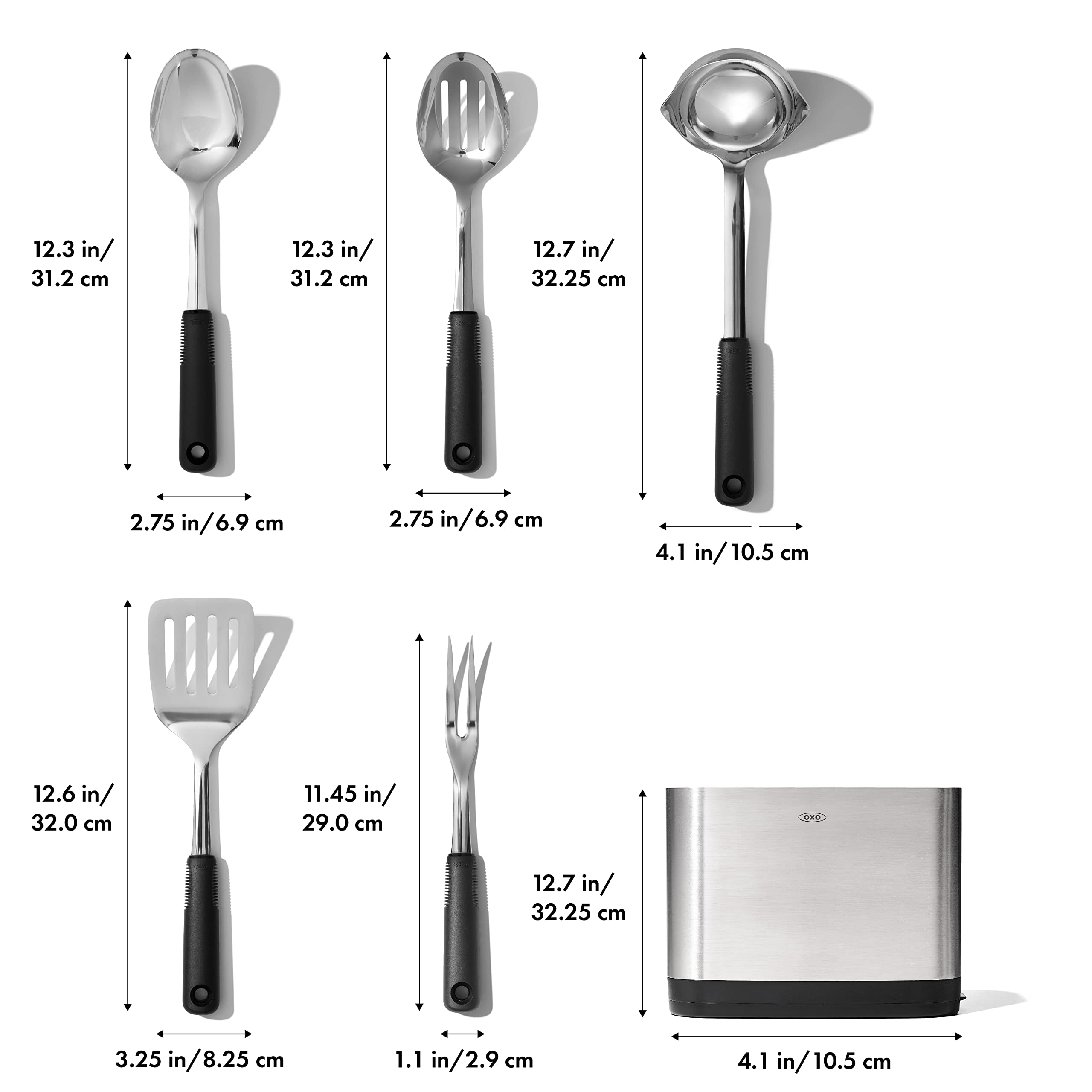 OXO Good Grips Stainless Steel Prep & Serve Kitchen Tool 6pc Set