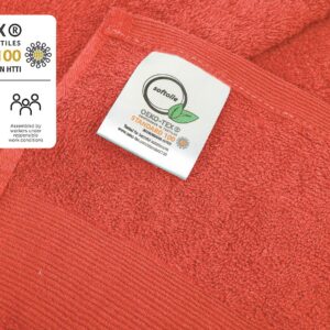 Softolle 100% Cotton Luxury Bath Towels -Towels for Bathroom - Set of 4 Bath Towel (27” x 54”)- Eco-Friendly, Super Soft, Highly Absorbent Bath Towel - Oeko-Tex Certified (Grey) (Coral)