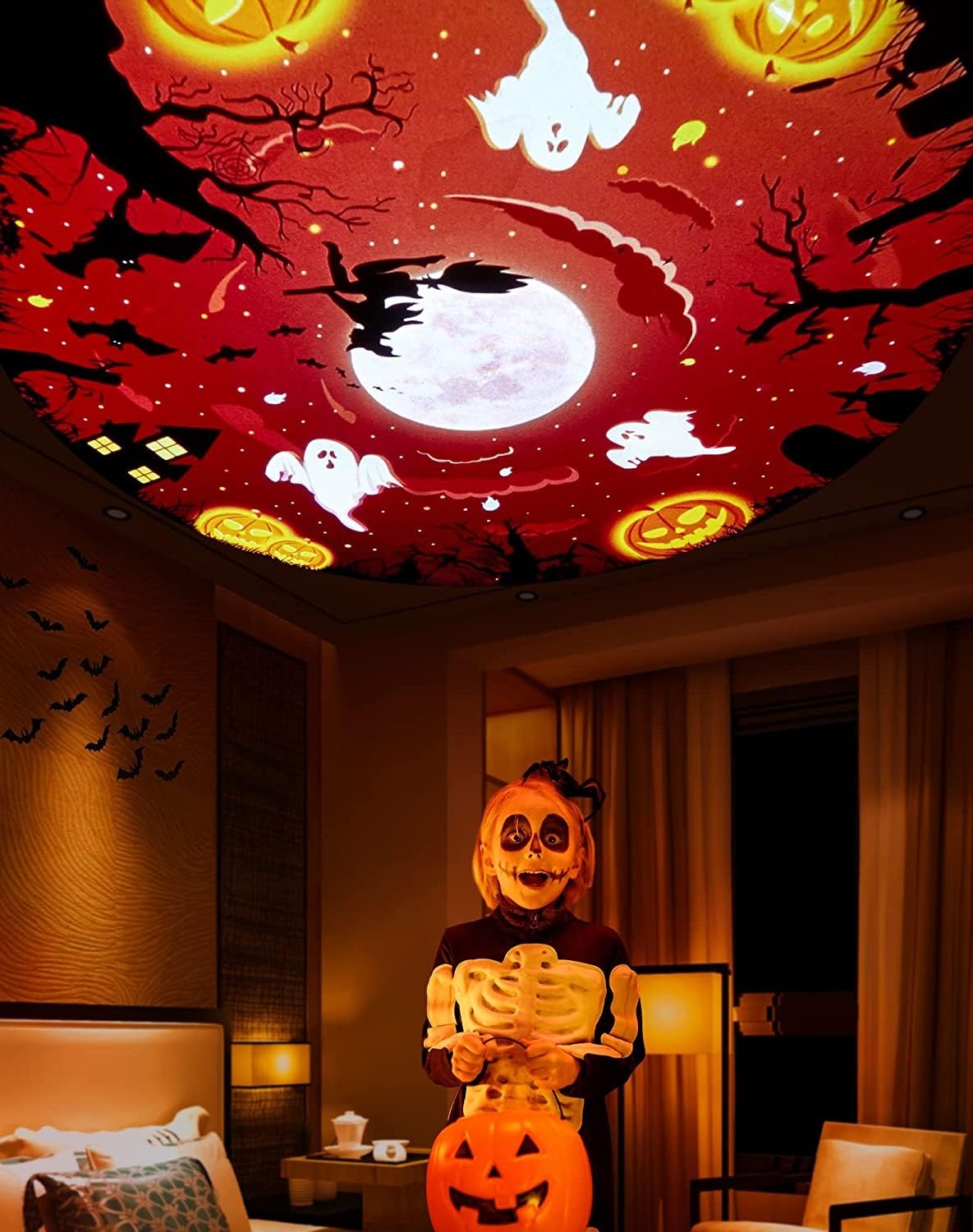 LaView Halloween & Thanksgiving Disc Set Galaxy Projector Suitable for Thanksgiving Gift for Family and Friends,Night Light for Kids Adults Baby Nursery and Bedroom Decoration