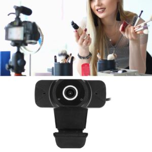 YYOYY 1080P/30FPS PC Webcam with Noise-Cancelling Microphone, USB Computer Web Camera for PC, Laptop and Desktop, Plug and Play, Webcam for Video Conferencing