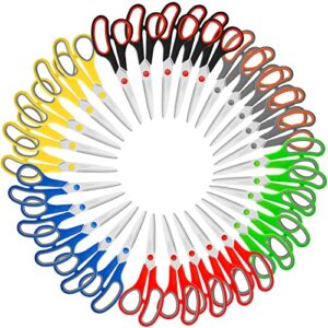 Scissors Bulk 30-Pack, All Purpose Scissors Stainless Steel Sharp Scissors for Office Home General Use Craft Supplies, High/Middle School Classroom Class Older Kids Scissor Set, Right/Left Handed