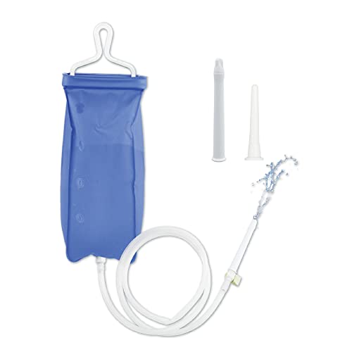 TopQuaFocus 1.8Quart Enema Bag Kit Home Coffee Enema Bag Kit for Colon Cleansing Portable Enema Bag for Colonic Cleanse 4.59 FT Hose