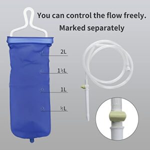 TopQuaFocus 1.8Quart Enema Bag Kit Home Coffee Enema Bag Kit for Colon Cleansing Portable Enema Bag for Colonic Cleanse 4.59 FT Hose