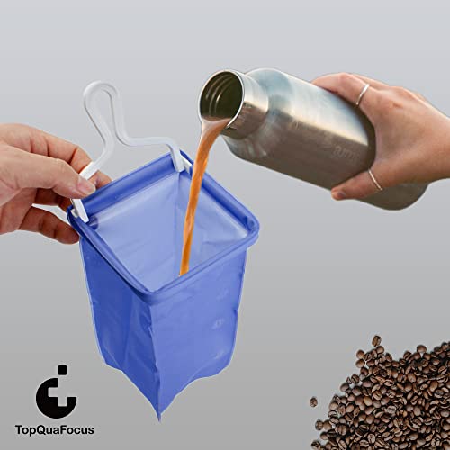 TopQuaFocus 1.8Quart Enema Bag Kit Home Coffee Enema Bag Kit for Colon Cleansing Portable Enema Bag for Colonic Cleanse 4.59 FT Hose