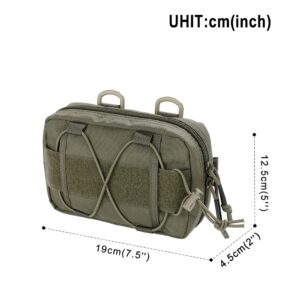 EXCELLENT ELITE SPANKER Tactical Molle Admin Pouch Compact Utility EDC Tool Bag with Shoulder Strap Nylon Belt Waist Bag for Tactical Accessories (RGN)