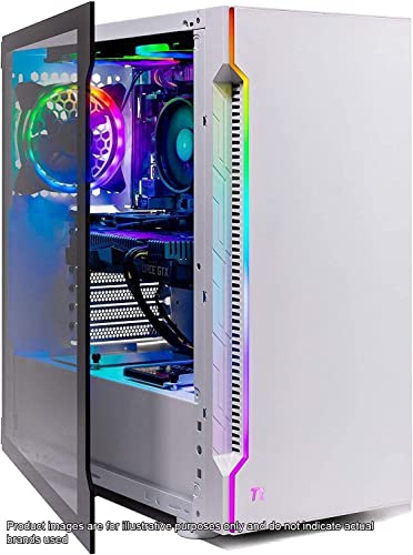 Skytech Gaming Archangel Gaming Computer PC Desktop – Intel Core-i5 10400F 2.9GHz, GTX 1660 Super 6G, 500GB SSD, 16GB DDR4 3200MHz, RGB Fans, Windows 10 Home 64-bit, 802.11AC Wi-Fi, White