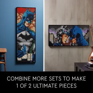 LEGO Art Jim Lee Batman Collection 31205 Building Blocks - Superhero Canvas Wall Decor with Joker, Harley Quinn, or Batman Portraits, DC Comics DIY Poster, Gift Idea for Men, Women, and Adults