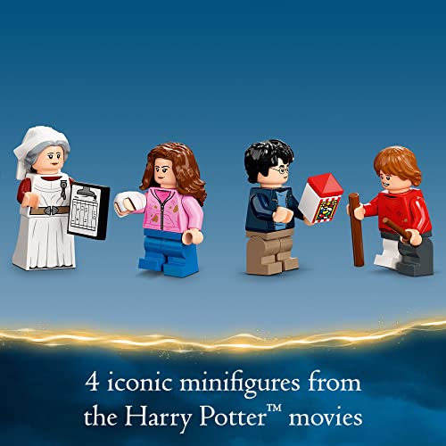 LEGO Harry Potter Hogwarts Hospital Wing 76398 Building Toy Castle Kit with Clock Tower, The Prisoner of Azkaban, includes Harry Potter, Hermione Granger, Ron Weasley & Madam Pomfrey Minifigures