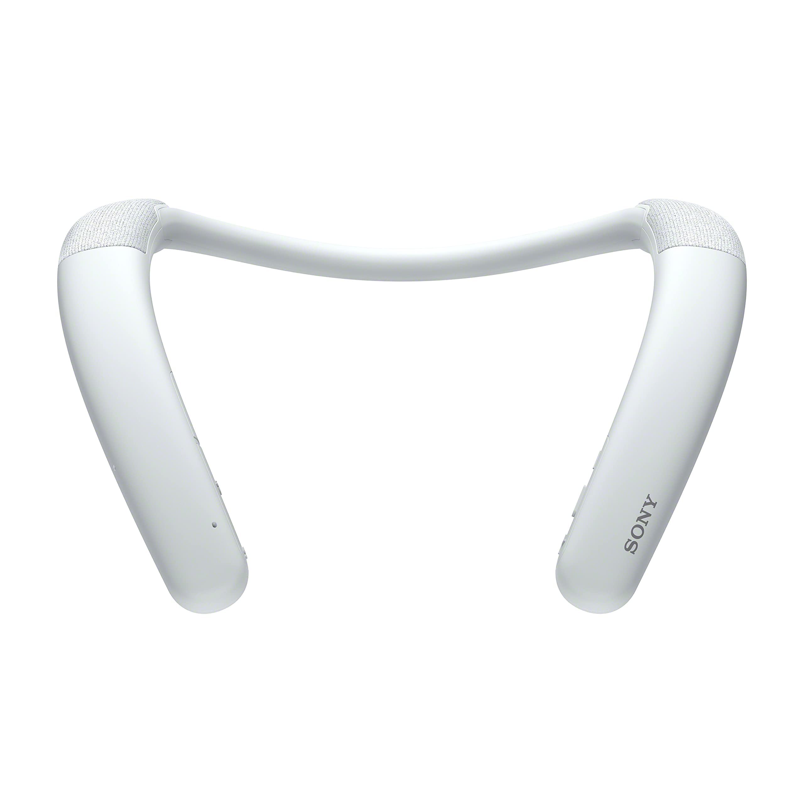 Sony SRS-NB10 Wireless Neckband Bluetooth Speaker Comfortable and Lightweight with Technology to Work from Home, Built-in mic, 20 Hours of Battery Life, and IPX4 Splash-Resistant- White (Renewed)