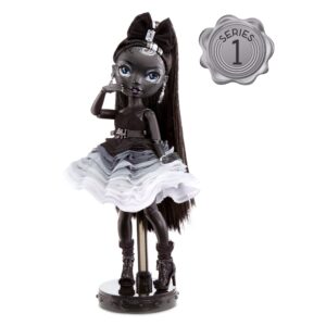 Rainbow High Shadow Series 1 Shanelle Onyx- Grayscale Fashion Doll. 2 Black Designer Outfits to Mix & Match with Accessories, Great Gift for Kids 6-12 Years Old and Collectors, Multicolor, 583554EUC