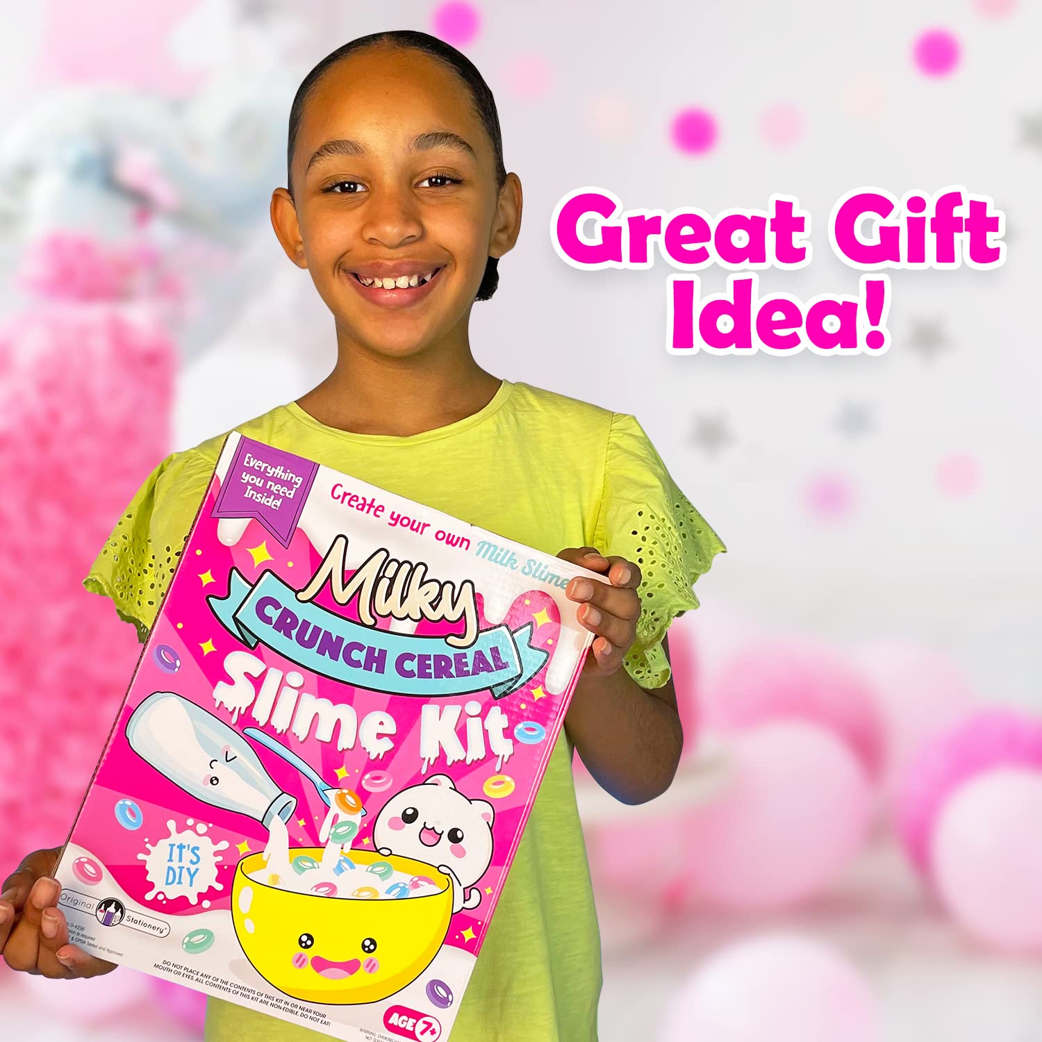 Original Stationery Milky Cereal Crunchy Slime Kit, All in One Slime Cereal Kit to make Really Crunchy Slime, Good Crunchy Slime and Slimes for Girls, Fun Family Activity and Gift Idea