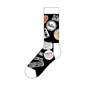 the beatles unisex ankle socks: icons (uk size 7.5 - 11.5), black, one size (c-1)