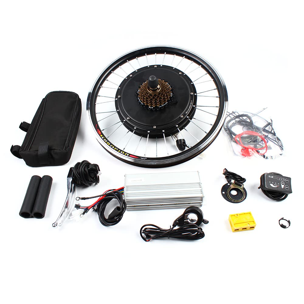 LOYALHEARTDY 20" Rear Wheel Hub Electric Bike Conversion Kit, 48V 1000W E-Bike Powerful Hub Motor Kit with SW-810LED Display Waterproof Wire Rear Wheel Hub Assembly Motor Kit (US Stock)