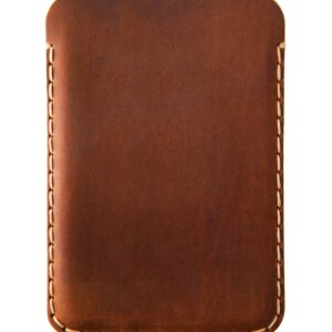 Bovine leather cover for Microsoft Surface Duo 2 case, made in Europe (for Duo 2 with a Bumper, Brown)