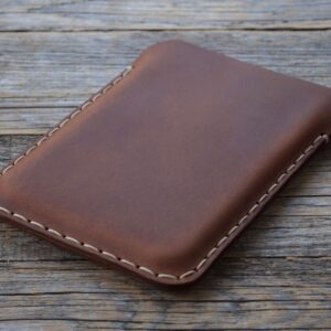 Bovine leather cover for Microsoft Surface Duo 2 case, made in Europe (for Duo 2 with a Bumper, Brown)