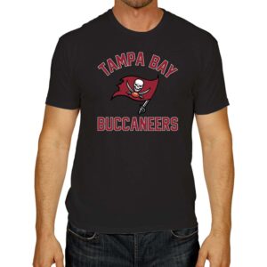 team fan apparel nfl adult gameday t-shirt - cotton blend - tagless - semi-fitted - unleash your team spirit during game day (tampa bay buccaneers - black, adult large)