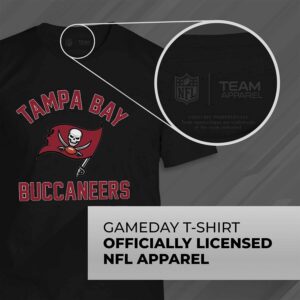 Team Fan Apparel NFL Adult Gameday T-Shirt - Cotton Blend - Tagless - Semi-Fitted - Unleash Your Team Spirit During Game Day (Tampa Bay Buccaneers - Black, Adult Large)