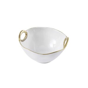 pampa bay medium bowl with golden handles