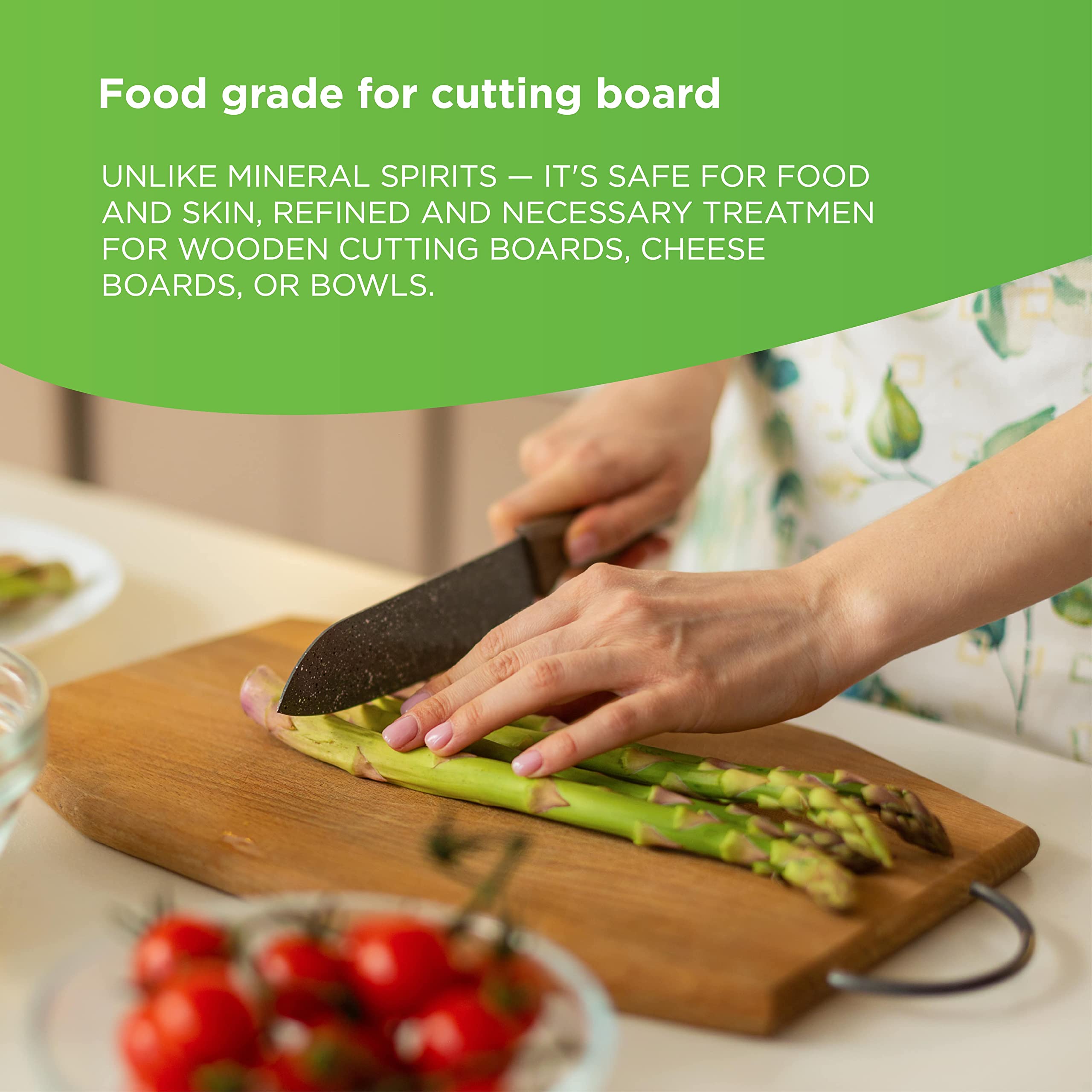 Nordicare Food Grade Mineral Oil - Tasteless and Odourless Cutting Board Oil - Suitable for Wood and Bamboo Countertops, Cutting Boards and Blocks, Stainless Steel, Stone (34oz)