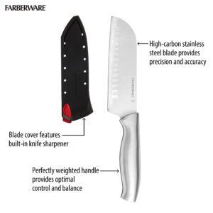 Farberware Edgekeeper Self-Sharpening Santoku Knife, 5-Inch, Stainless