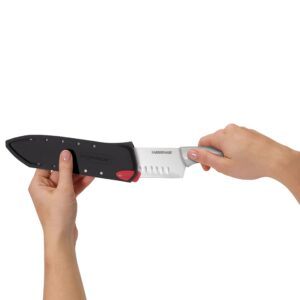 Farberware Edgekeeper Self-Sharpening Santoku Knife, 5-Inch, Stainless