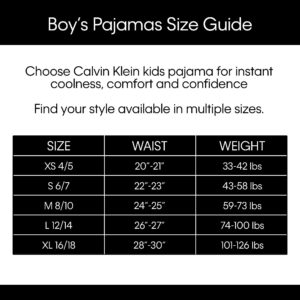 Calvin Klein Boys' Little 2 Piece Sleepwear Top and Bottom Pajama Set, Calvin Camo, Large