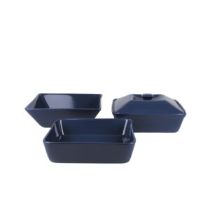 10 Strawberry Street Nova Square 45 pc Dinnerware Set, Dark Blue