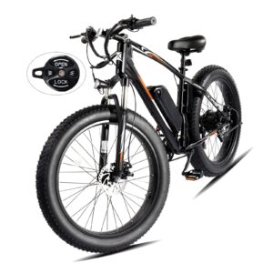 PEXMOR Electric Bike for Adults, 500W 48V 13AH Removable Battery Ebike, 50Miles 20MPH 26" Fat Tire Adult Electric Bicycle, Electric Mountain Bike Snow Beach Commuter E-Bike,7 Speed,UL Certified