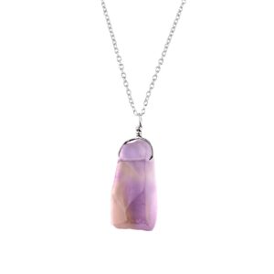 natural raw ametrine gemstone pendant necklace - 925 sterling silver - rough stones - chakra crystals - birthday - handmade jewelry - minimalist - wedding - gift for mom women -16+2in - odrillion gems