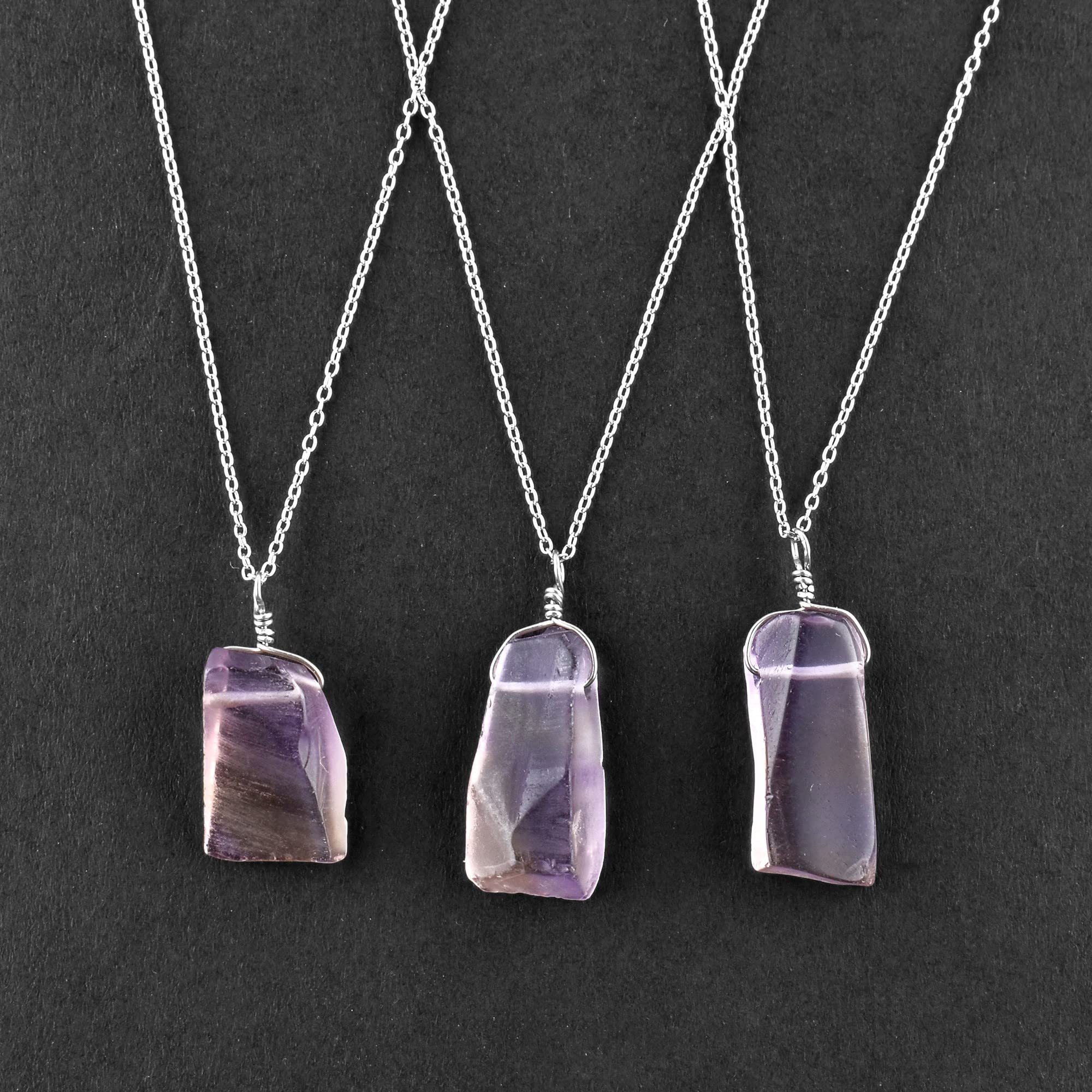 Natural Raw Ametrine Gemstone Pendant Necklace - 925 Sterling Silver - Rough Stones - Chakra Crystals - Birthday - Handmade Jewelry - Minimalist - Wedding - Gift for Mom Women -16+2in - Odrillion Gems