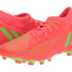 adidas Unisex Edge.4 Predator Flexible Ground Soccer Shoe, Solar Red/Solar Green/Black (Sock), 5 US Men